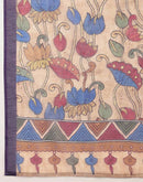 Dark Purple Linen Printed Saree
