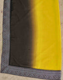 Yellow Georgette Woven Lace Saree