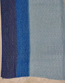 Navy Blue Georgette Zari Stripe Saree