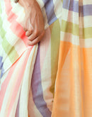 Beige Linen Printed Saree