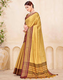Yellow Silk Woven Kanjivaram Saree