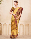 Yellow Silk Woven Kanjivaram Saree