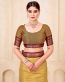 Yellow Silk Woven Kanjivaram Saree