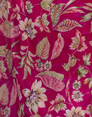 Rani Pink Chiffon Printed Saree
