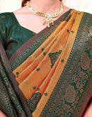Mustard Yellow Silk Woven Saree