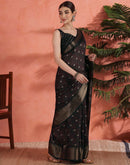 Black Silk Printed Saree