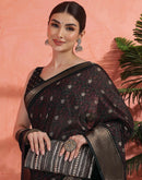Black Silk Printed Saree