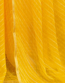 Yellow Chiffon Laheriya Saree