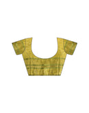 Yellow Silk Woven Saree