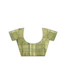 Pista Green Silk Woven Saree