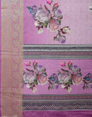 Grey Silk Printed Saree