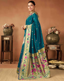 Rama Green Silk Woven Paithani Saree