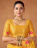 Yellow Silk Woven Paithani Saree
