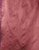 Wine Silk Woven Saree