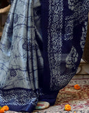Grey Khadi Printed Saree