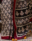 Black Khadi Printed Saree