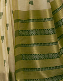 Light Green Cotton Woven Saree