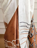 Brown Khadi Printed Saree