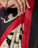 Black Khadi Printed Saree