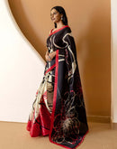 Black Khadi Printed Saree