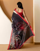 Black Khadi Printed Saree