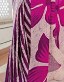 Light Purple Khadi Printed Saree