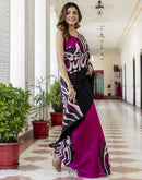Magenta Khadi Printed Saree