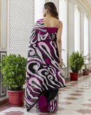 Magenta Khadi Printed Saree