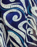 Teal Blue Khadi Printed Saree