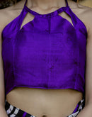 Purple Khadi Printed Saree