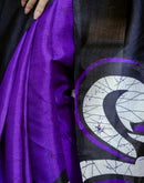 Purple Khadi Printed Saree