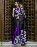Purple Khadi Printed Saree