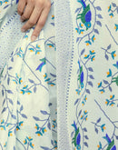 Off White Khadi Printed Saree