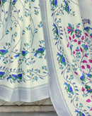 Off White Khadi Printed Saree