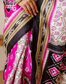 Magenta Silk Printed Saree