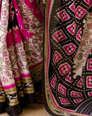 Magenta Silk Printed Saree
