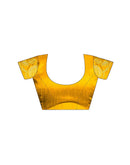 Yellow Georgette Bandhani Printed Saree