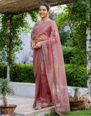 Magenta Shimmer Swarovski Saree