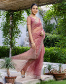 Magenta Shimmer Swarovski Saree