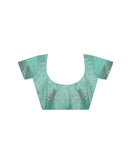 Sea Green Tissue Silk Embroidery Saree