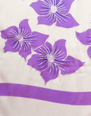 Off White Silk Floral Foil Printed Saree