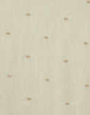 Cream Shimmer Pearl Work Embroidery Saree