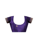 Lavender Shimmer Pearl Work Embroidery Saree
