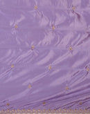 Lavender Shimmer Pearl Work Embroidery Saree