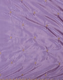 Lavender Shimmer Pearl Work Embroidery Saree