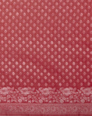 Coral Pink Chanderi Woven Saree
