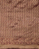 Wine Silk Woven Banarasi Saree