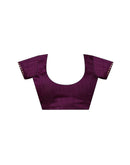 Dark Purple Silk Printed Saree