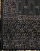 Black Silk Printed Saree