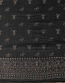 Black Silk Printed Saree